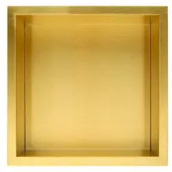 Półka wnękowa Wall Box 30 x 30 x 10 cm gold stal nierdzewna z kołnierzem
